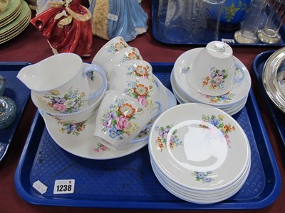 Lot 1238 - Shelley China Tea Service 2351 Pattern, twenty...