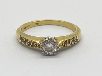 Lot 36 - An 18ct Gold Single Stone Diamond Ring, the...