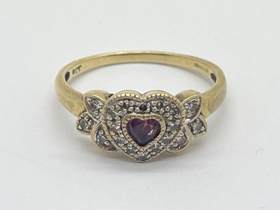 Lot 50 - A 9ct Gold Diamond and Stone Set Ring, of...