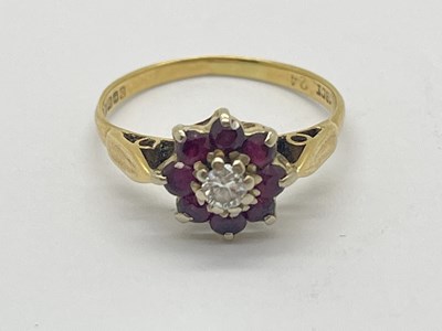 Lot 54 - An 18ct Gold Diamond and Ruby Set Ring, of...