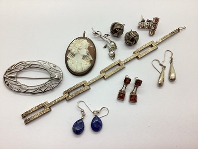 Lot 21 - A Small Collection of “925” and other Earrings,...