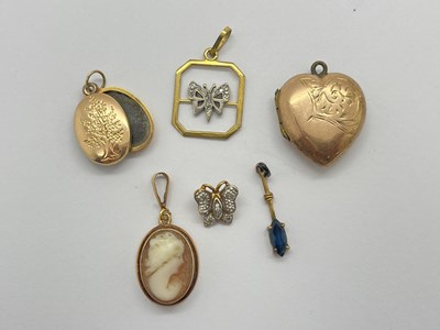 Lot 12 - Assorted "9ct" and Other Pendants, including...