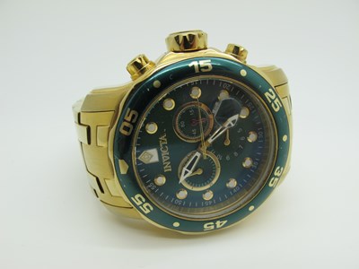 Lot 147 - Invicta; A Modern 'Pro Diver' Gold Plated...