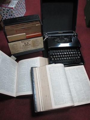 Lot 1069 - Corona Typewriter, Linguaphone, Holy Bible...