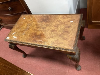 Lot 1561 - Walnut Rectangular Topped Coffee Table, with...