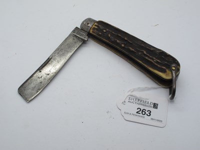 Lot 263 - Sailors knife, Thomas Taylor, stag scales,...