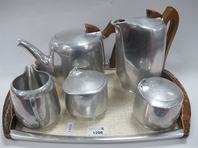 Lot 1298 - Picquot Ware Aluminium Five Piece Tea Service,...