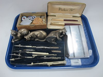 Lot 1368 - Parker Pens in '51' Box. Enamelled badges,...