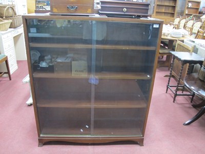 Lot 1498 - XX Century Mahogany Bookcase, with low back,...