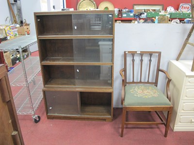 Lot 1481 - XX Century 'Minty' Oak Sectional Bookcase,...