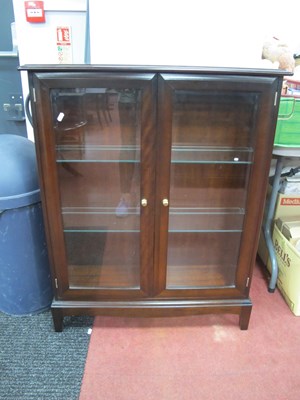 Lot 1479 - Stag Display Cabinet, with twin glazed door,...