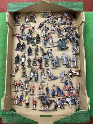 Lot 654 - A Quantity of White-Metal and Plastic Figures,...