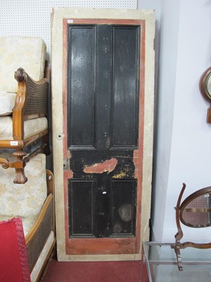 Lot 1524 - Four XIX Century Painted Pine Panelled Doors,...