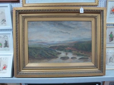 Lot 1437 - A Jowett, Moorland Landscape with Stepping...