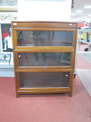 Lot 1470 - Mahogany Three Sectional Bookcase, in the...