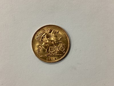 Lot 534 - 1914 George V Gold Half Sovereign.