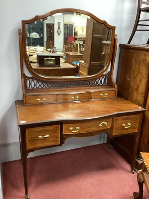 Lot 1520 - Edwardian Inlaid Mahogany Dressing Table, with...