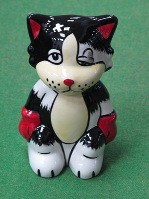 Lot 1323 - Lorna Bailey - Ali (Boxer) the Cat, 14.5cm high.