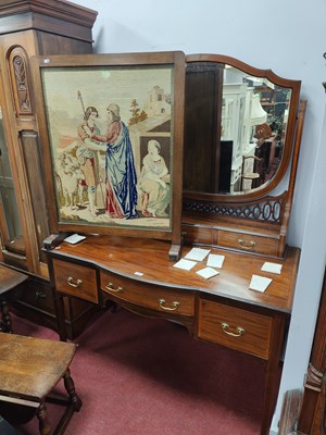 Lot 1548 - Edwardian Inlaid Mahogany Dressing Table, with...