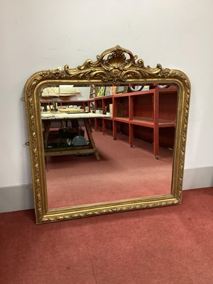 Lot 1459 - A Late XX Century Overmantle Mirror, with gilt...