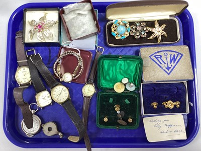 Lot 187 - Two 9ct Gold Cased Ladies Wristwatches, on...