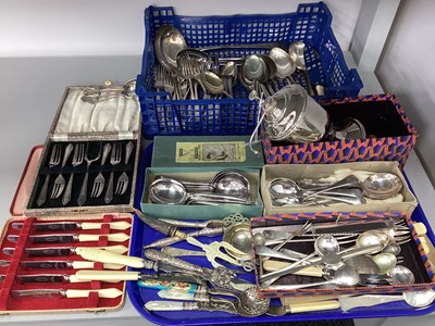 Lot 134 - Assorted Plated and Other Cutlery, including...