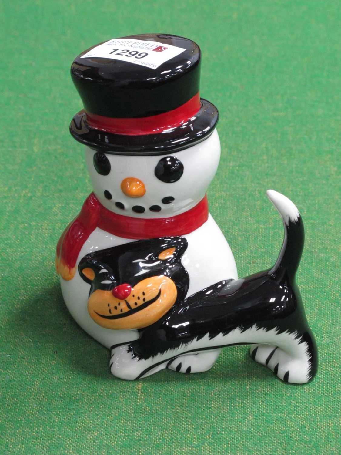 Lot 1299 - Lorna Bailey - Christmas Cuddles the Cat,...