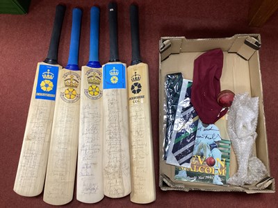 Lot 498 - Cricket - Five Bats circa 1990's multisigned...