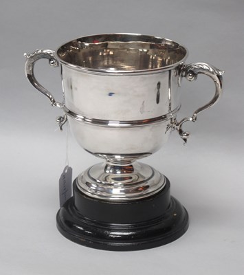 Lot 44 - A Hallmarked Silver Twin Handled Trophy Cup,...