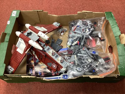 Lot 597 - A Collection of Lego Star Wars Space Vehicle...