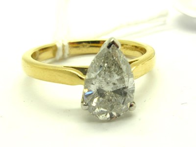 Lot 221 - A Modern 18ct Gold Pear Shape Single Stone...