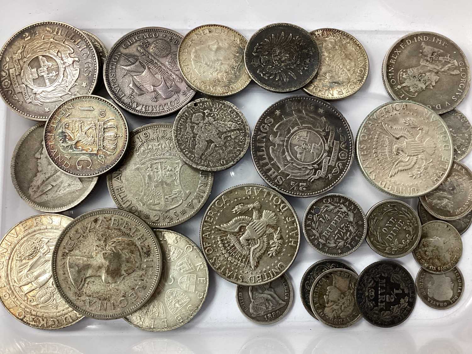 Lot 383 - Collection Of World Silver Coins, including