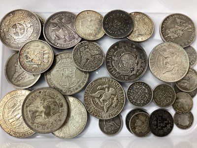 Lot 383 - Collection Of World Silver Coins, including an...