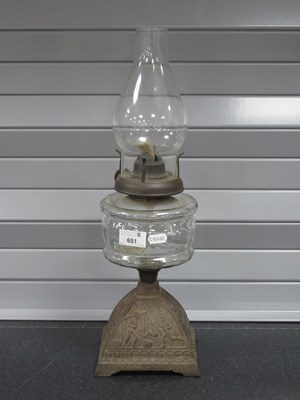 Lot 651 - Iron Based Oil Lamp, circa 1900, each of the...