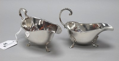 Lot 39 - A Hallmarked Silver Sauce Boat, Walker & Hall,...