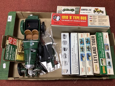 Lot 588 - Nine Plastic Model Bus and Tram Kits by Airfix,...