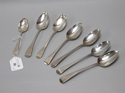 Lot 30 - A Matched Set of Georgian Hallmarked Silver...