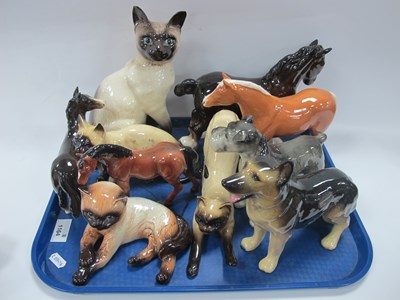 Lot 1164 - Beswick Siamese Cat, 23cm high, Coppercraft...