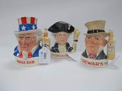 Lot 1393 - Royal Doulton Whisky Flasks, Jim Beam Bourbon...