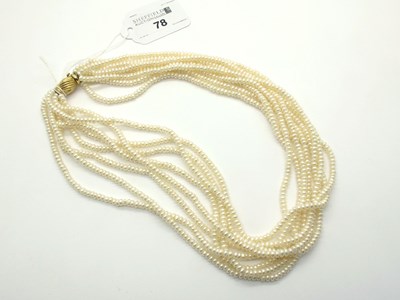 Lot 78 - A Modern Multi Strand Fresh Water Pearl Bead...