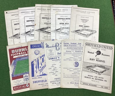 Lot 933 - Sheffield United Reserves Programmes 1954-5 v....