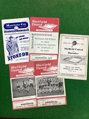 Lot 937 - Sheffield United 1953-4 Programmes v. Barnsley...