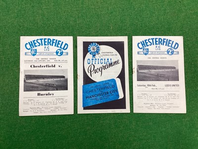 Lot 943 - Chesterfield Reserves 1948-9 Programmes v....