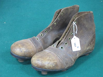 Lot 581 - Leather Football Boots, circa mid XX Century,...