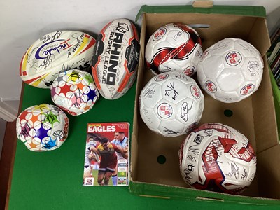 Lot 497 - Crawley Town Signed Footballs, two junior reds,...