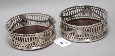 Lot 48 - A Pair of Hallmarked Silver Bottle Coasters,...