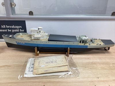 Lot 646 - A Partially Contructed Model of HMS Magicienne,...