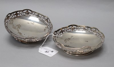 Lot 37 - A Pair of Hallmarked Silver Dishes, P Brs,...