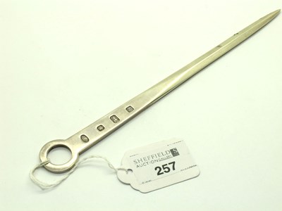 Lot 257 - A Hallmarked Silver Meat Skewer Style Letter...