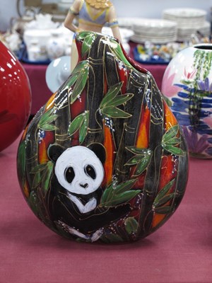 Lot 1289 - Anita Harris 'Panda' Teardrop Vase, gold...